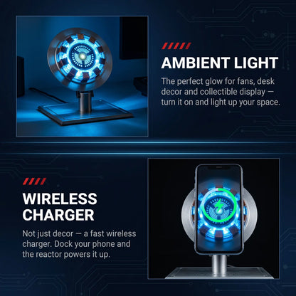 Arc Reactor Wireless Lamp & Charger